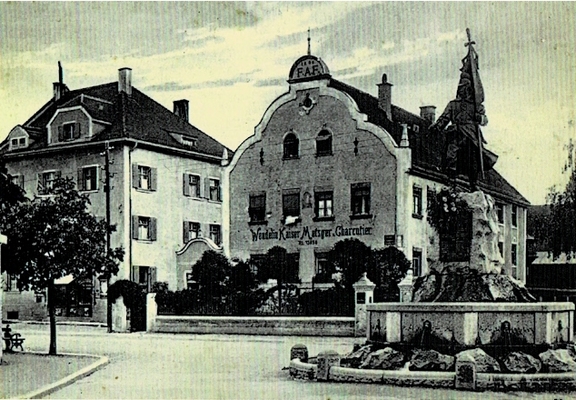 Die Metzgerei Kaiser in der Pelkovenstr. 55 um 1913